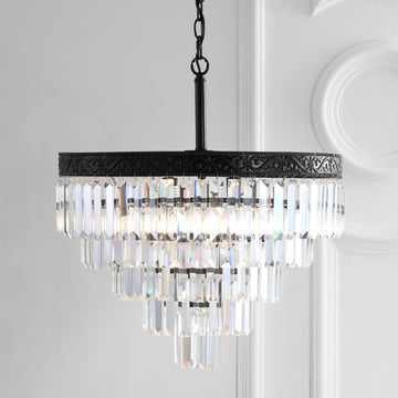 Wyatt 12" Crystal LED Chandelier